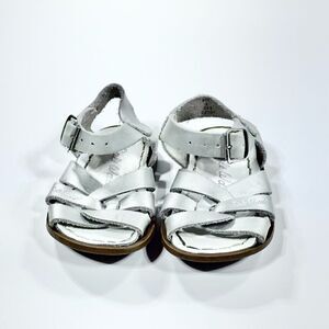 Salt water sandals by hoy silver metallic classic sandal 4